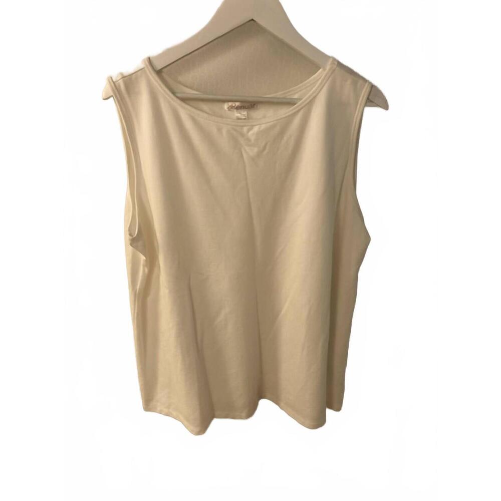 NEW RENUAR women's sleeveless knit top in creme